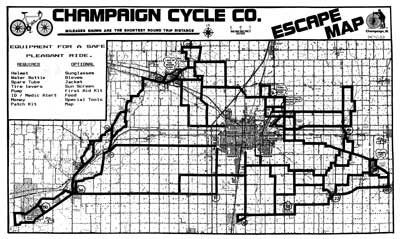Champaign Cycle Escape Map